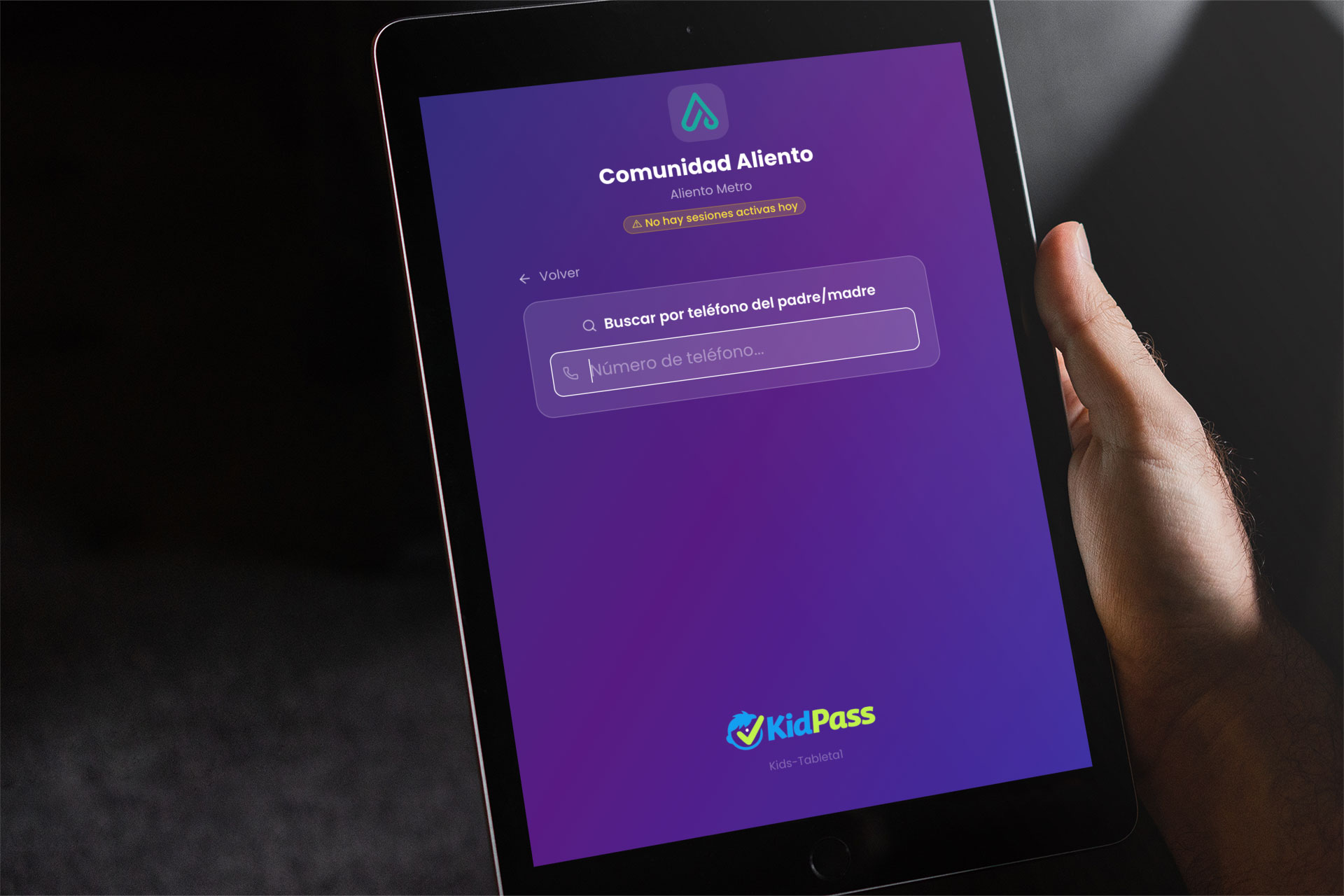Búsqueda por teléfono en terminal KidPass